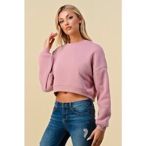 NWT Desert Rose Cropped Fleece Sweatshirt